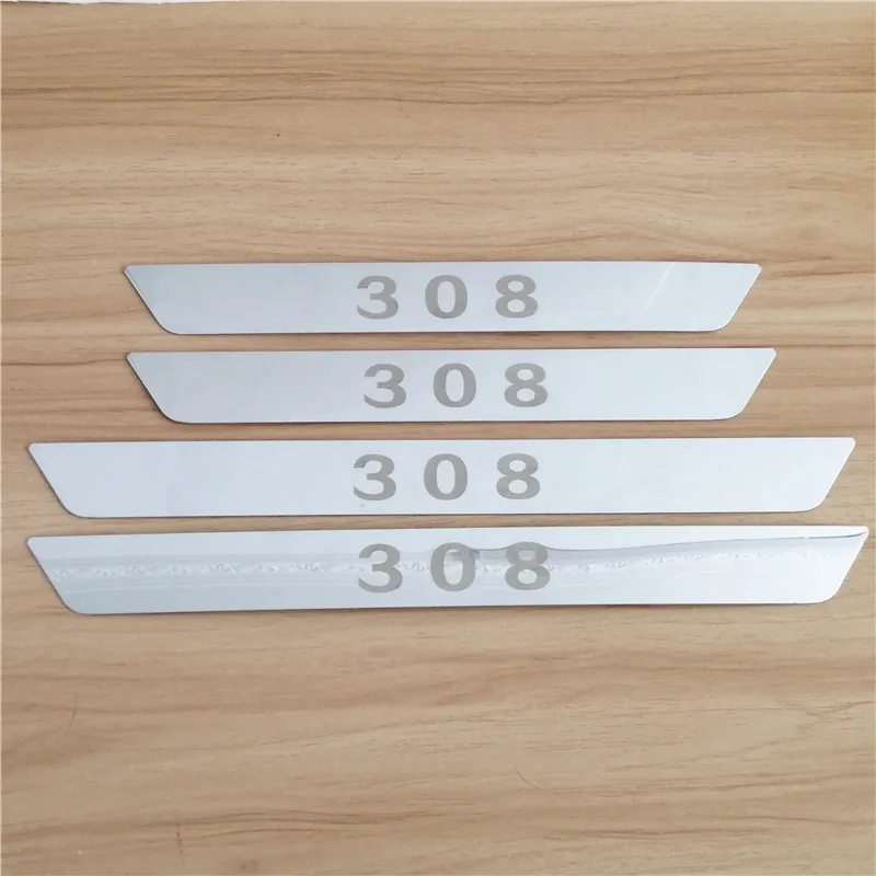 

Stainless Steel Door Sill Scuff Plate car accessories car-styling threshold Article For Peugeot 308 good quality Praised