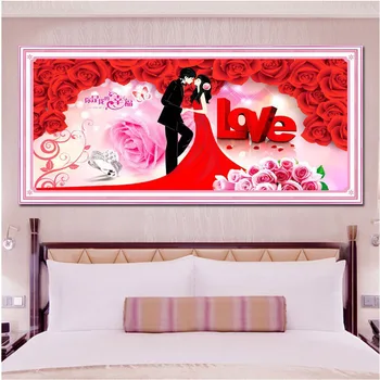 

QIANZEHUI,DIY 5D Wedding celebration Diamond Embroidery,Round Diamond Full rhinestone Diamond painting cross stitch,needlework