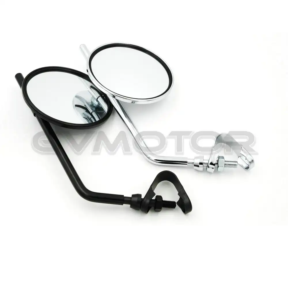 Specchio retrovisore tondo Specchi retrovisori rotondi modificati for moto Specchi retrovisori cromati 2 pezzi