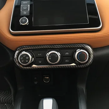 

ABS Plastic Carbon fiber For Nissan Kicks 2016 2017 2018 car air conditioner Switch panel Cover Trim Car Accessories Styling
