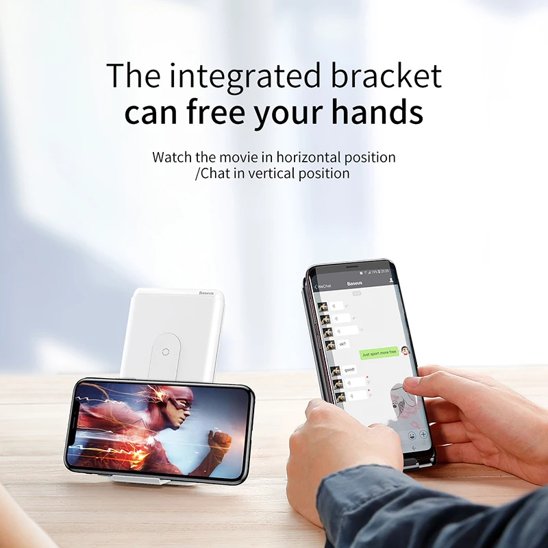 Baseus QI Wireless Charging Power Bank Charger For iPhone X 8 Xs Samsung S9 S8 Fast Charging QC3.0 PD Powerbank Wireless Charger