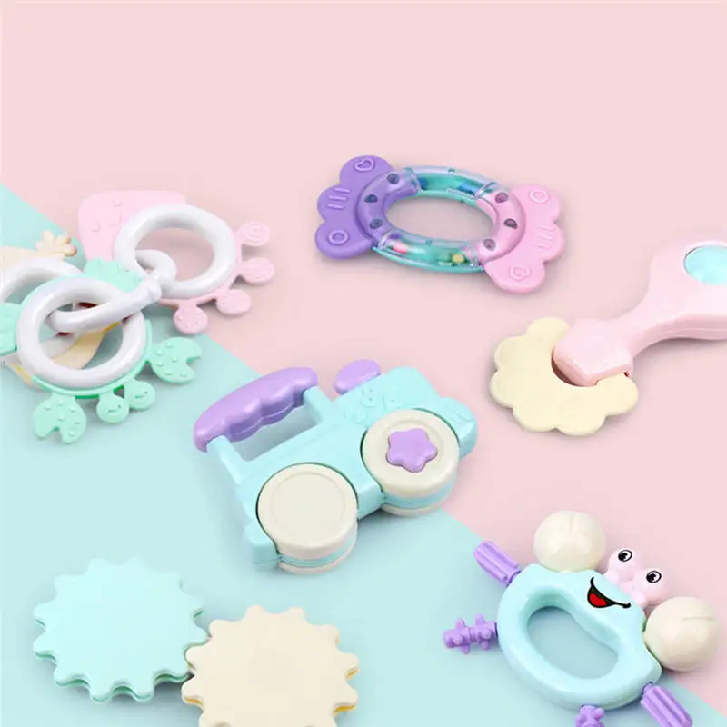 Детские погремушки игрушки Прорезыватель для зубов музыка ручной встряхивания кровать колокольчик новорожденных пластиковые животные