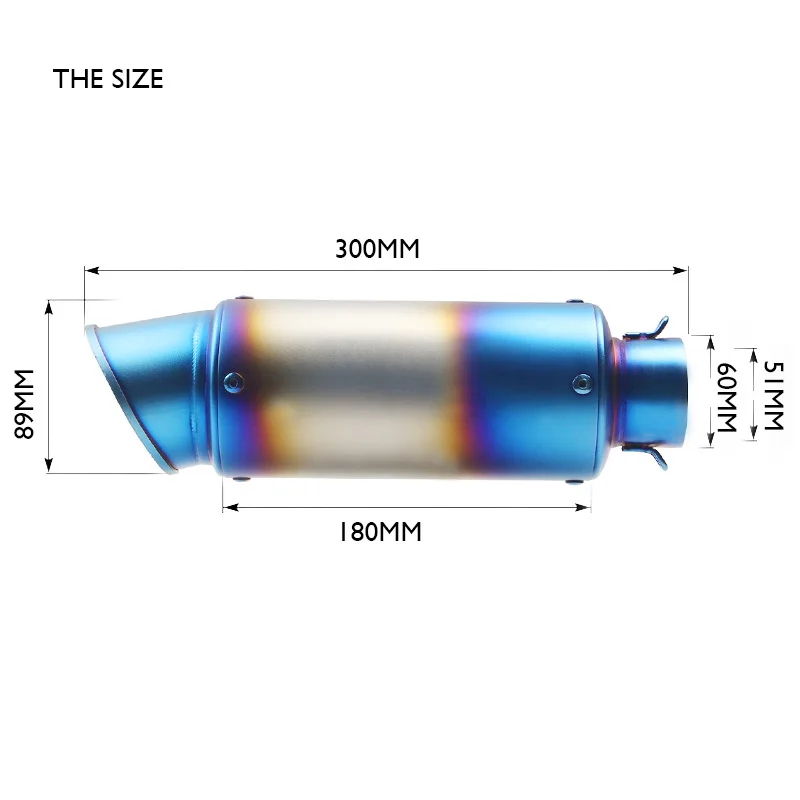 60-51 мм универсальный глушитель выхлопной трубы мотоцикла SC Escape скутер с DB killer для R6 cbr650f S1000RR Z900 MT07 KTM K8 K11
