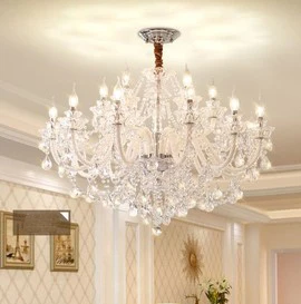 European Candle Crystal Lamp Living Room Large Crystal Chandelier Lighting Modern Atmosphere Restaurant Bedroom Hanging Lamps - Цвет абажура: 15 light