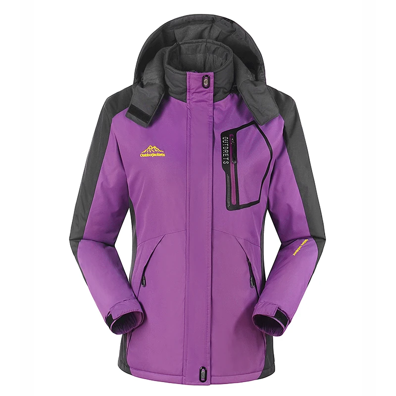 

Winter Warm Waterproof Jacket Women Casual Thick Velvet Parkas Hooded Coat Thermal Windbreaker Windproof Outdoors Jacket Outwear