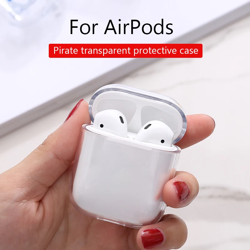 Прозрачные Жесткие чехлы для наушников из поликарбоната чехол AirPods 2 1