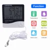 Digital HTC-2 Thermometer Hygrometer Weather Station Wireless Temperature Humidity Tester Indoor Outdoor Probe with Clock Alarm ► Photo 2/6