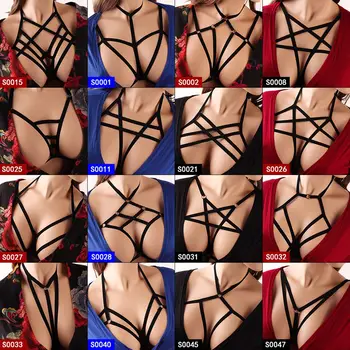 

Women's Bra Black Body Harness Sexy Lingerie Cage Bra Bondage Harness Star Harness Bra