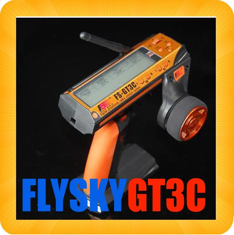 2,4G FLYSKY 3CH Радиоуправляемый передатчик с ЖК-дисплеем FS GT3C штрих-кода с приемником/Lipo Батарея для автомобилей Модернизированный FS-GT3B GT3B sundrone