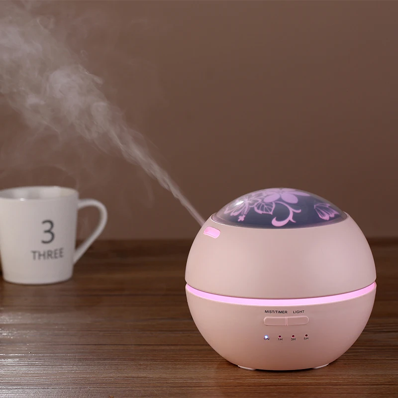 

150ml Ultrasonic Cool-Mist Air Humidifiers Color Light Shade Cover Aromatherapy Deffusers Timer Essential Oil Aroma Diffuser