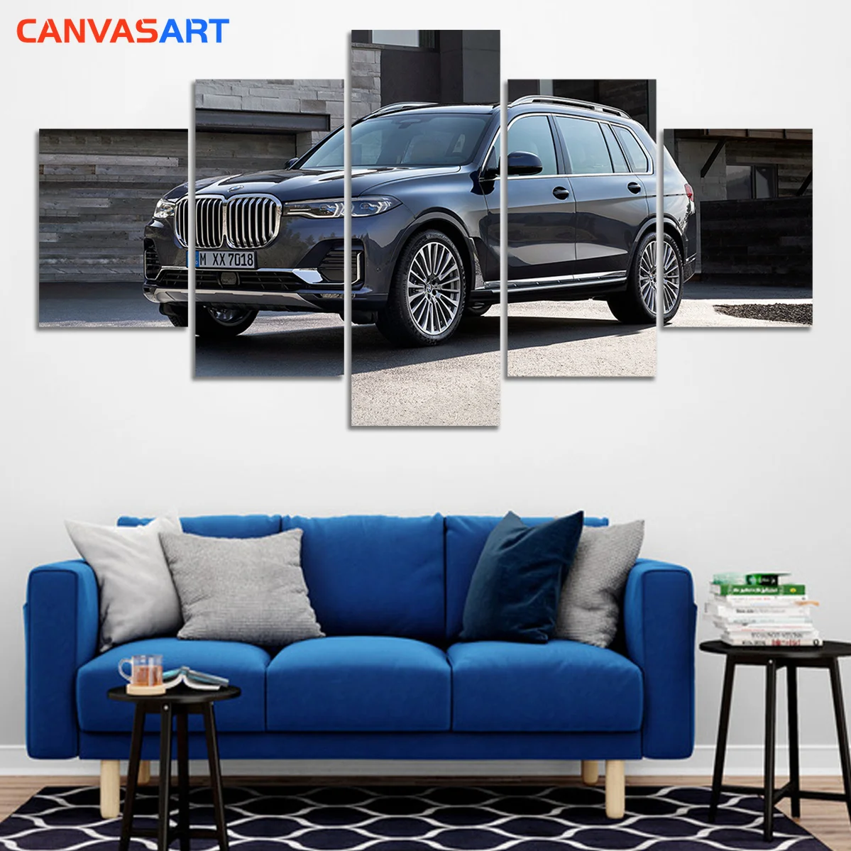 Холст искусство 5 HD Печать BMW X7 скандинавский стиль Живопись цифровое для стены