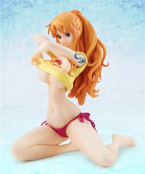 

One Piece Action Figure Nami BB Ver. PVC Figure One Piece Nami Sexy Yellow Bikini Collectible Model Toy Figurine One Piece OP21