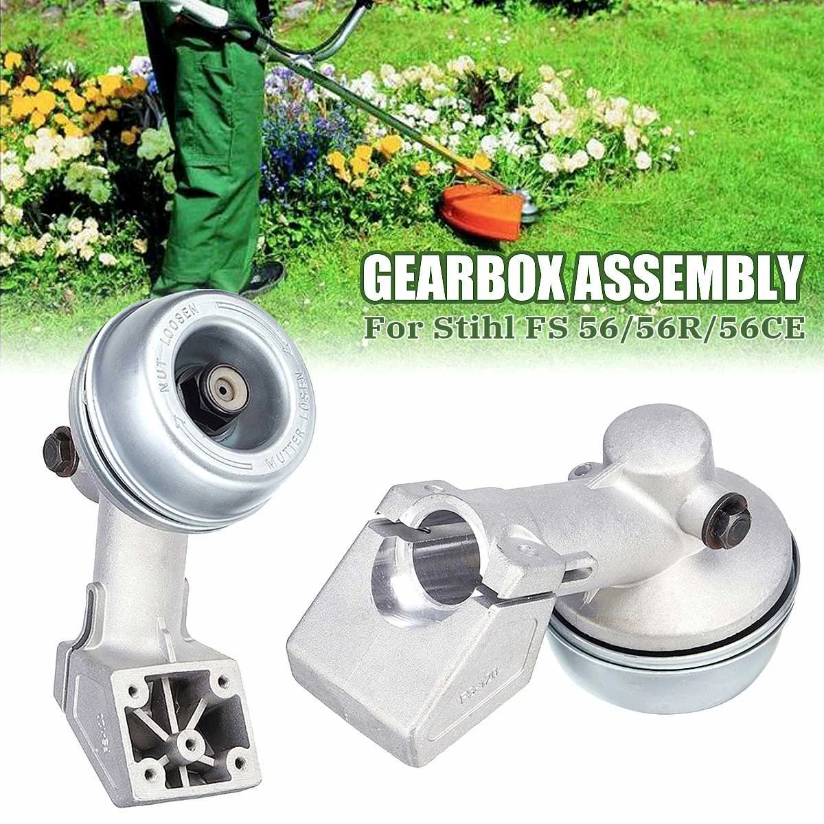 

75x155mm Trimmer Gearbox Working Head, Lawn mower gear box head For Stihl FS 56 56R 56CE