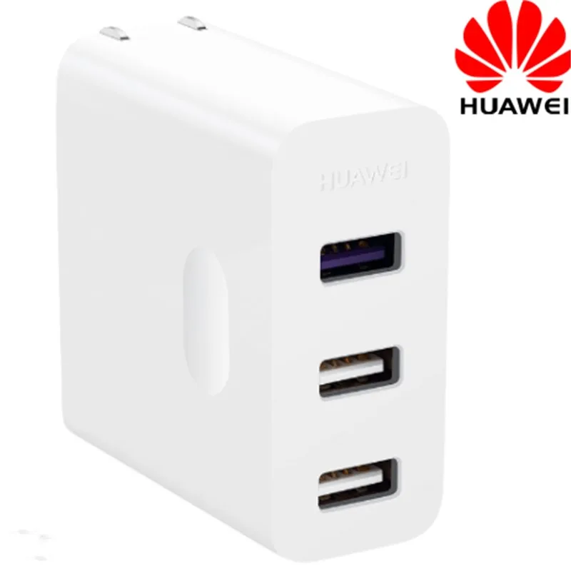 

Origina Huawei supercharge charger 3 USB Port Original 5V 4.5A 22.5W Max 100-240V For Huawei P20 Pro Huawei Mate 20 Pro Honor 10