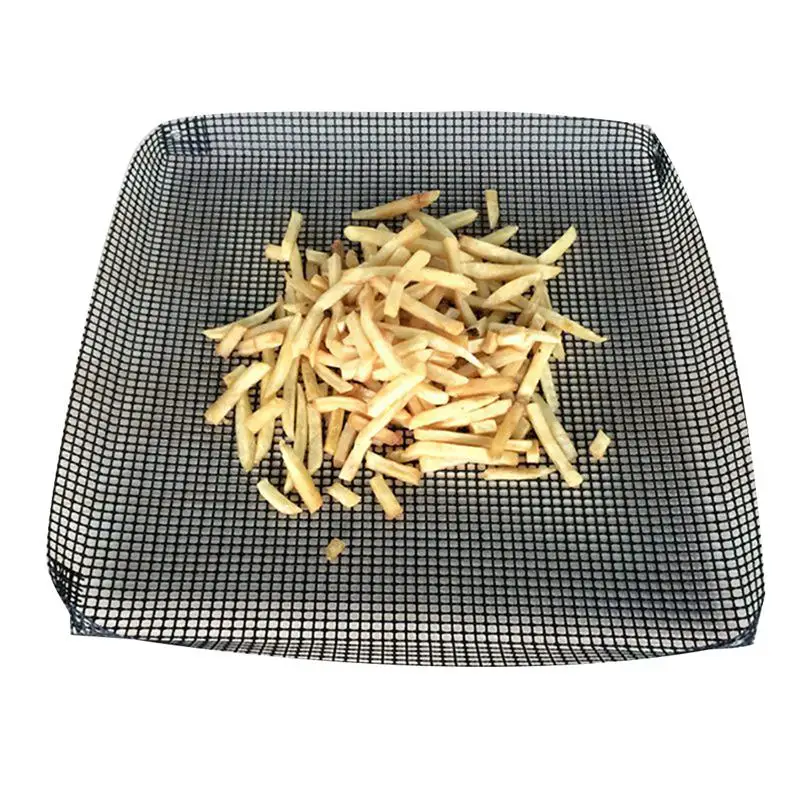 2pcs Mesh Grilling Basket Heat-resistant Nonstick Frying Basket Strainer Fryer Kitchen Cooking Tool French Fries