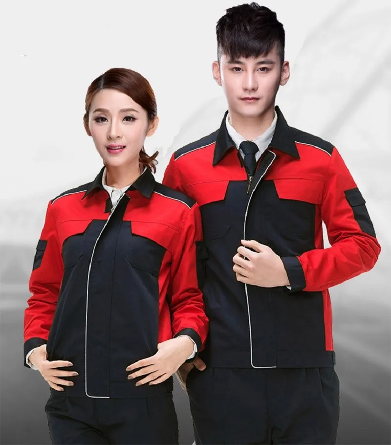 Work Clothing Men Women Uniform Long Sleeve Coveralls Protective Cloth Overalls for Worker Repairman Machine Auto Repair Welding