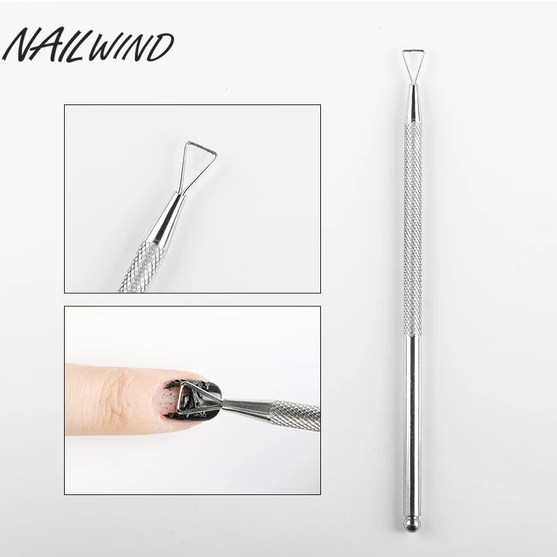 NAILWIND Cuticle Pusher For Nail Polish Remover Gel Stainless Steel