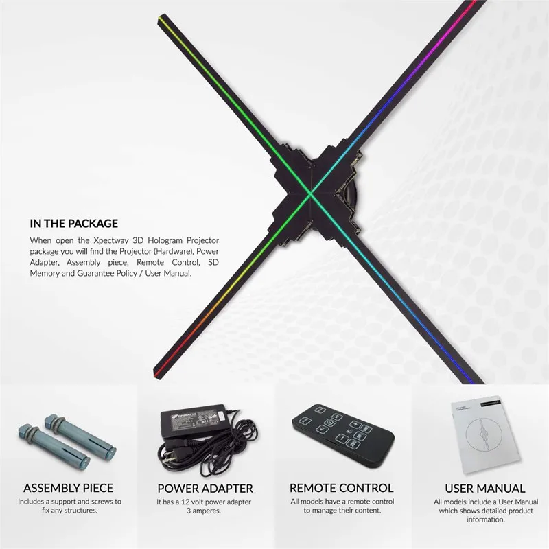 3D Holographic Projector Light Upgraded Wifi Hologram Player LED Display Fan Advertising Light APP Control 320Leds Logo Lights 3D Holographic Projector Light Upgraded Wifi Hologram Player LED Display Fan Advertising Light APP Control 320Leds Logo Lights