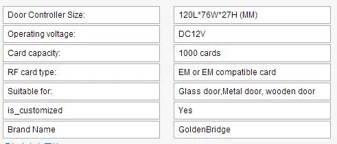 Rfid Карты Система Управления Дверца с замком, питания, карты GB-AC8612