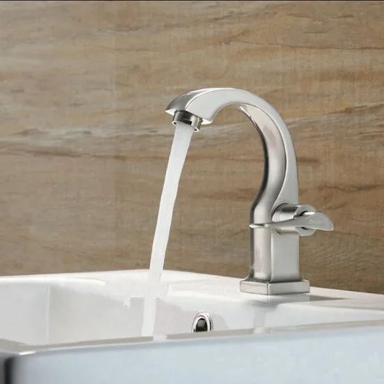 nichel spazzolato rubinetto della cucina singola acqua fredda cucina moderna rubinetti lavandino bagnochina