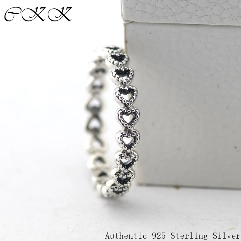 

Authentic 925 Sterling Silver Ring Linked Love for Women DIY Fine Jewelry SR075