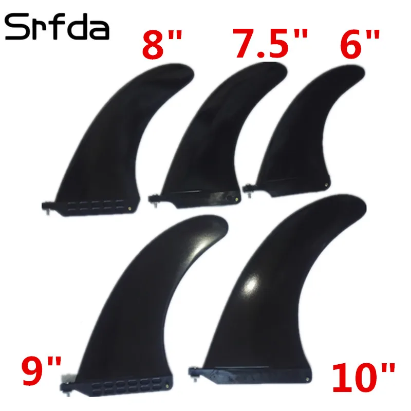 Srfda 8 дюймов ребра доски для серфинга 8 "Longboard Fin-Черный-Новый 70% нейлон + 30% стекловолокна