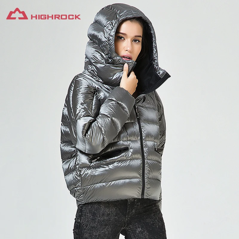 HighRock новые женские спортивные куртки с гусиным пухом зимние теплые пуховые