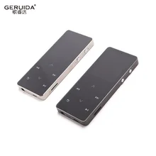 Geruida Bluetooth Hi-Fi MP4 плеер 8 г Touch ключ MP3 с часы с видеорегистратором E-Book рука ремешок Испанский Русский Португальский французский