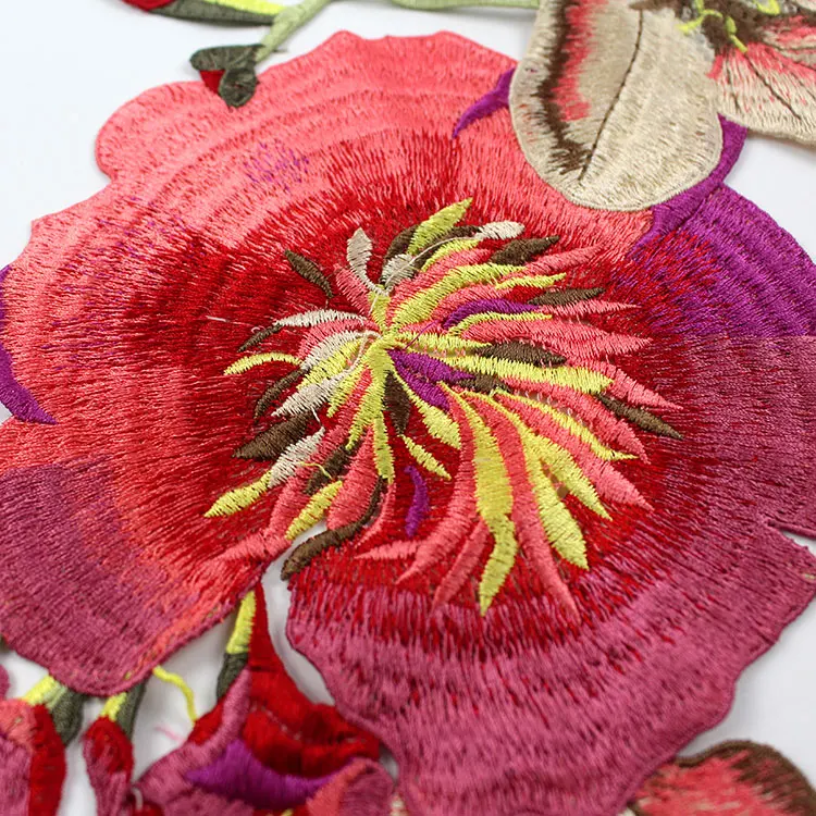 Большой цветок вышивка аппликация патчи пришить Pacthes кружевная ткань с узором одежда украшена DIY Швейные принадлежности