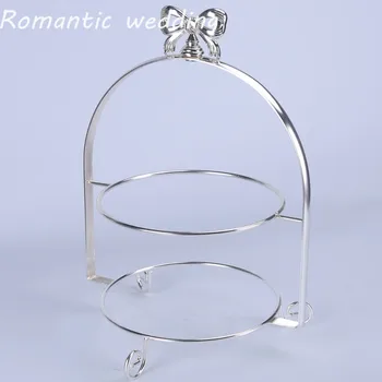

Metal Cake Stand Wedding Two-tiered Wedding Event Decortion Wedding Decorations Party Decorations 2pcs A Set