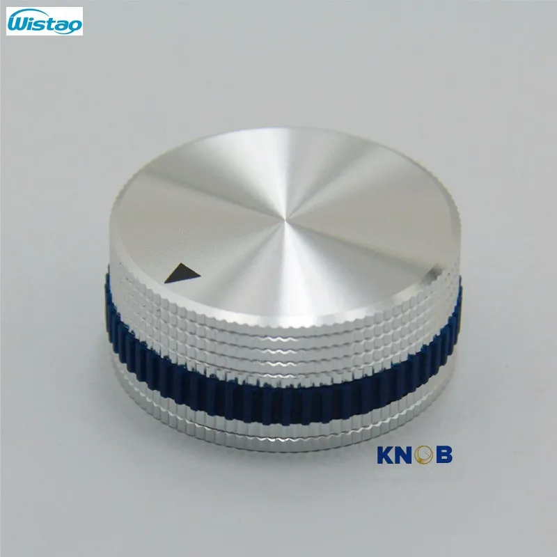 Iwistao твердый Потенциометр ручка весь алюминий для Hi-Fi переключатель микширования объем диаметр 40 мм Высокая 18 мм серебро DIY