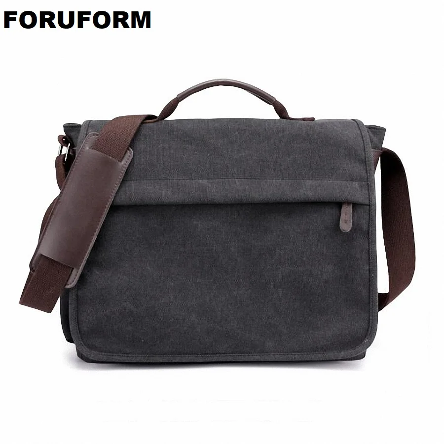 

Vintage Men's Messenger Bags 2018 Male Canvas Shoulder Bag Fashion Men Business Crossbody Bag Solid Travel Handbag Totes LI-2207