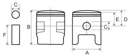 AD50 piston kit