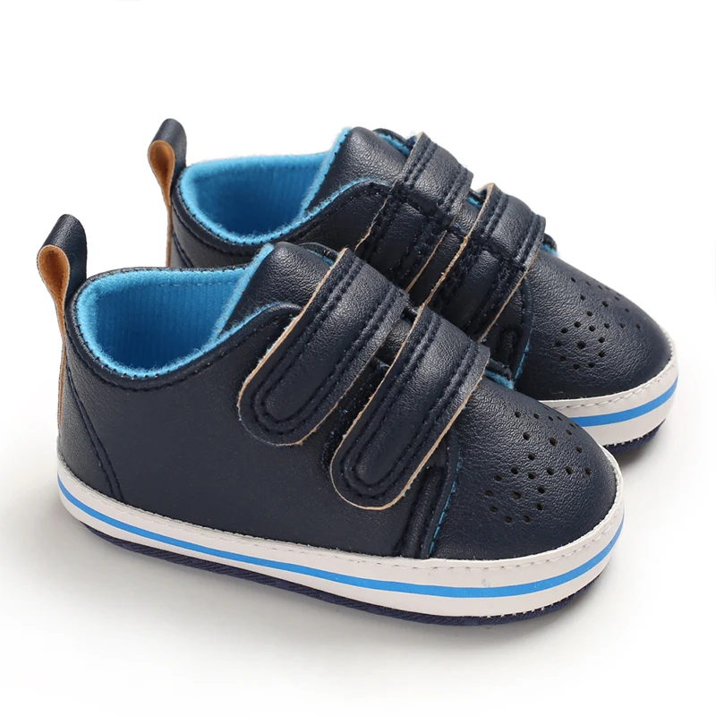 Обувь для новорожденных мальчиков и девочек; Детские кроссовки из искусственной кожи - Цвет: Бежевый