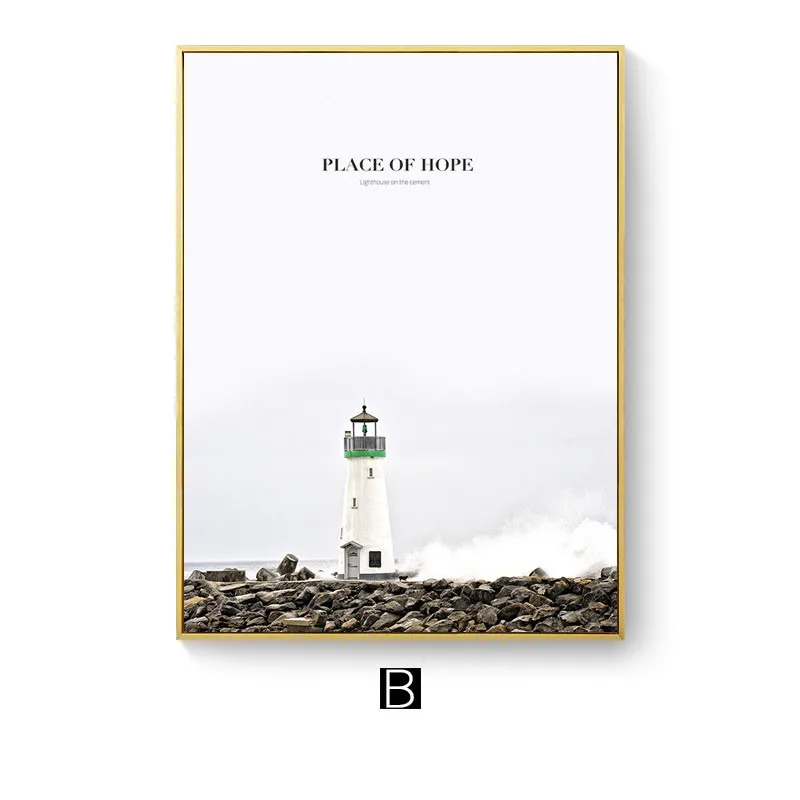 Ruoguan Leuchtturm Seascape Poster Moderne Drucke Meer Strand Wand