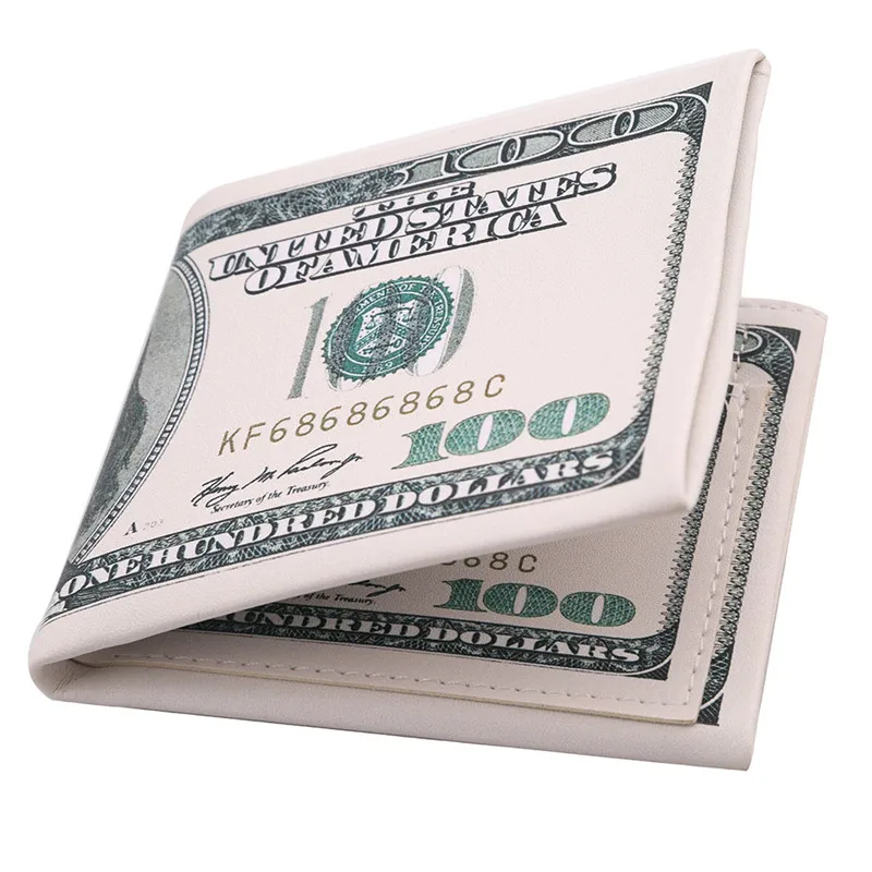 Новый мужской кошелек с карманами 500/100/200 евро короткий для карт Двойные кошельки