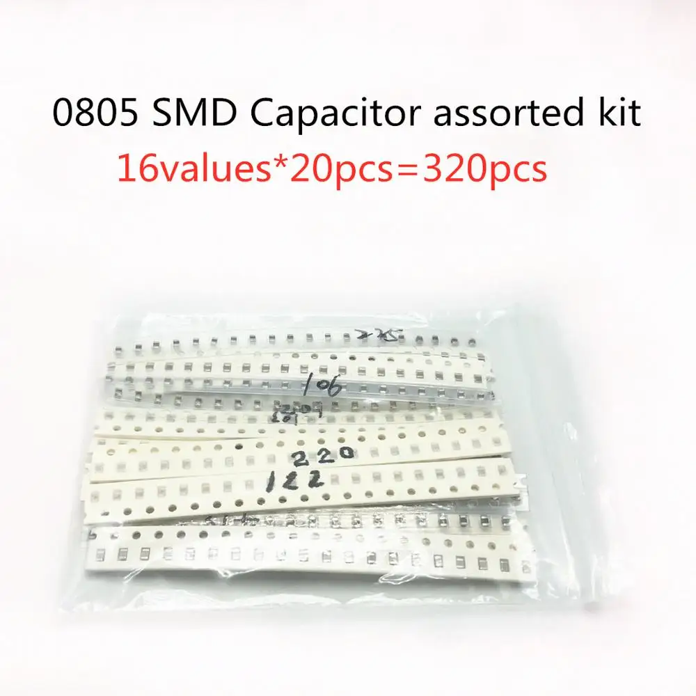 0805 SMD конденсатор Ассорти комплект, 16 значений* 20 шт = 3 20 шт 10PF-22UF набор образцов