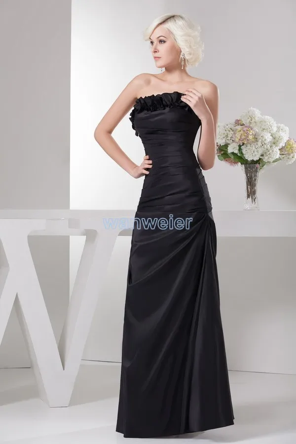 Дизайн горячая высокая шея с длинным рукавом невесты горничной платье с курткой на заказ черного матери Невесты Платья