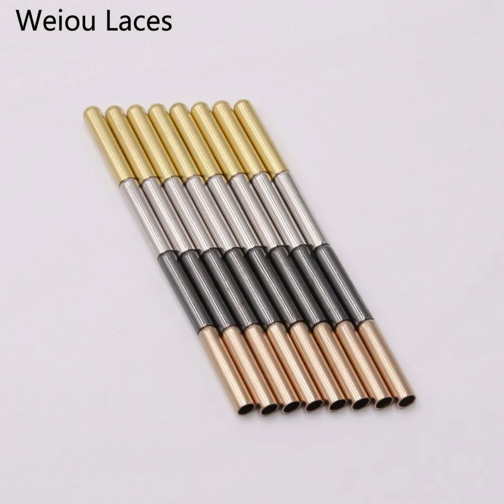 Weiou 4pcs/1set 4.3x22mm Metal Shoelace Tip Shoe Decorations Products Replacement Laces Head Aglets Boots Garment Accessories