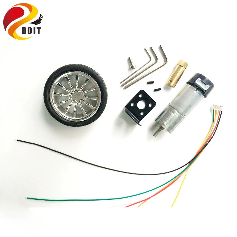 

DOIT One Set Accessory for Robot Car Chassis with 25mm Motor+30mm Length Copper Coupling+65mm Width Wheel+Motor Bracket+Screw
