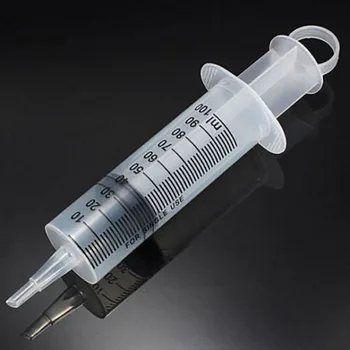 

100ml / 150ml Reusable Big Large Hydroponics Plastic Nutrient Sterile Health Measuring Syringe Tools Dog Cat Feeding Accessories