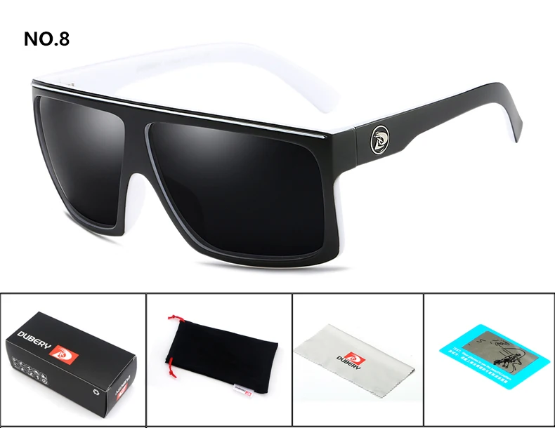 Бренд dubery, дизайнерские поляризованные солнцезащитные очки, мужские очки для вождения, мужские ретро очки, мужские Модные Роскошные солнцезащитные очки UV400 - Цвет линз: C8