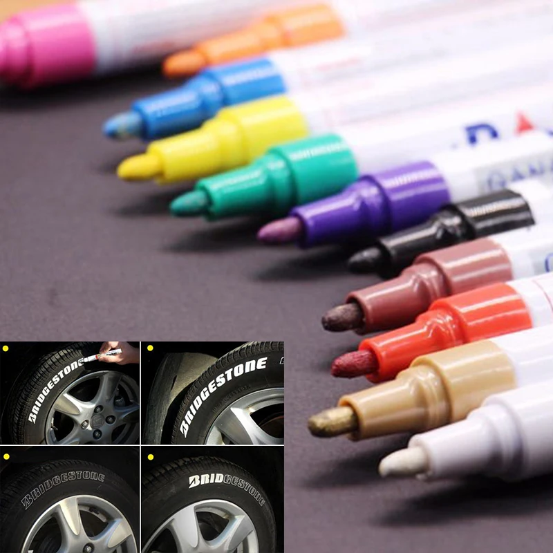 

1PC Universal Waterproof Car Tyre Tire Tread CD Metal Permanent Paint Marker Graffti Oily Marker Macador Caneta Stationery