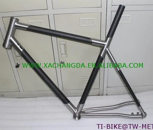 

Carbon titanium mixed bike frame with thru through dropouts, Custom titanium carbon bike frame road, cheap titanium carbon frame