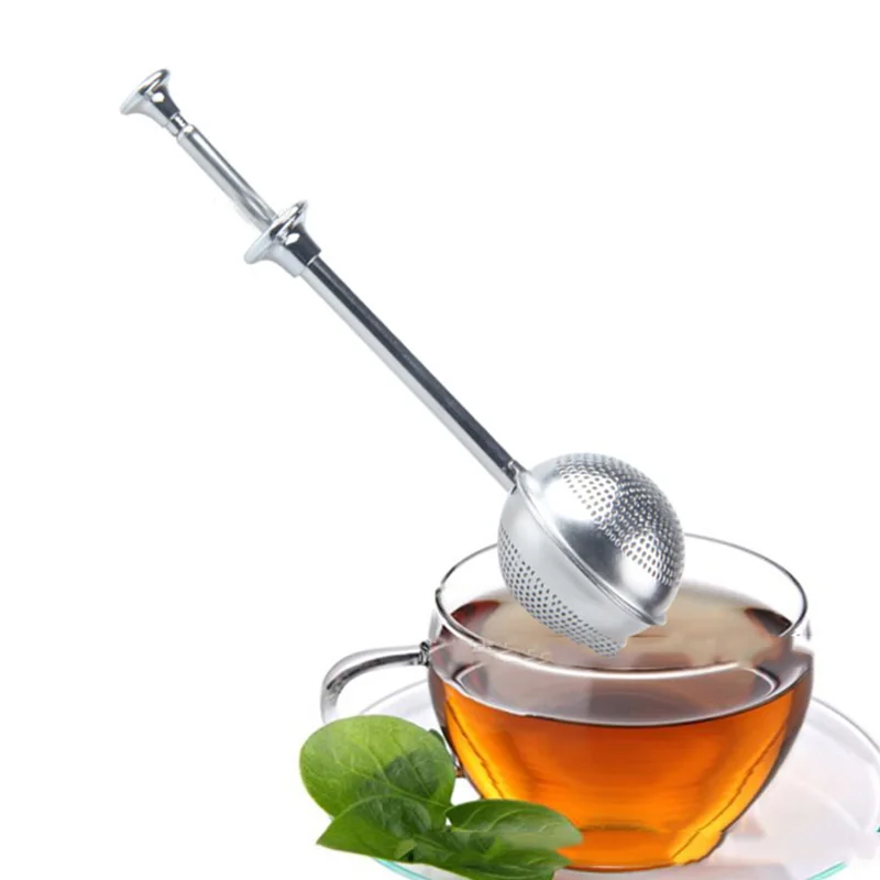 

304 Stainless Steel Tea Infuser Reusable Push-Open Tea Strainer Balls Green Tea Bag Food Grade Spice Filter Accessories