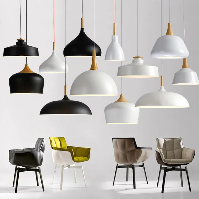 Modern Ceiling Lamps Minimalism Wood Art Black White Aluminium Pendant Lights House Dining Room Decoration Modern Ceiling Lamps Minimalism Wood Art Black White Aluminium Pendant Lights House Dining Room Decoration