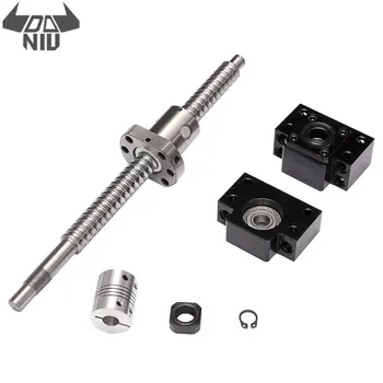 

DANIU SFU1605 Ball Screw Length 250mm with 1 Set BK/BF12 Supports and 6.35mm x 10mm Coupler for CNC Machine Parts Accessories