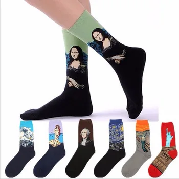 

Christmas Funky Socks Men Funny Crew Long Male Socks with Print Art Street Fashion Hip Hop Mens Stockings Warm Skate Women Cloth
