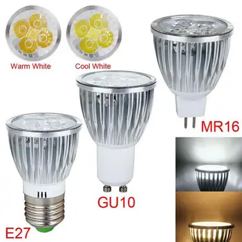 オンライン スーパー明るい15ワット12ワット9ワットgu10 Led電球スポットライトランプ110ボルト220ボルト調光可能gu10 Gu5.3 Mr16凹型照明暖かい冷たい白