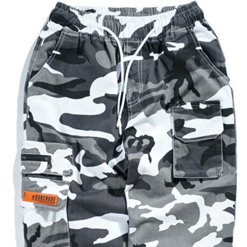 Man Jogger Camouflage Side Pockets Loose Style Men's Sweatpants Trousers Pants Men Hip Hop Casual Streetwear Calcas Masculina